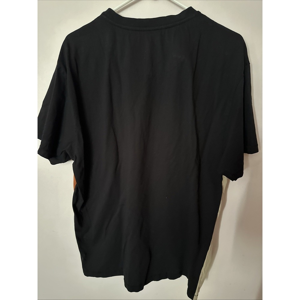 Men's XL Colorblock T-Shirt Tan Beige Black Crew Neck Fashion Nova Casual Tee - Picture 5 of 9